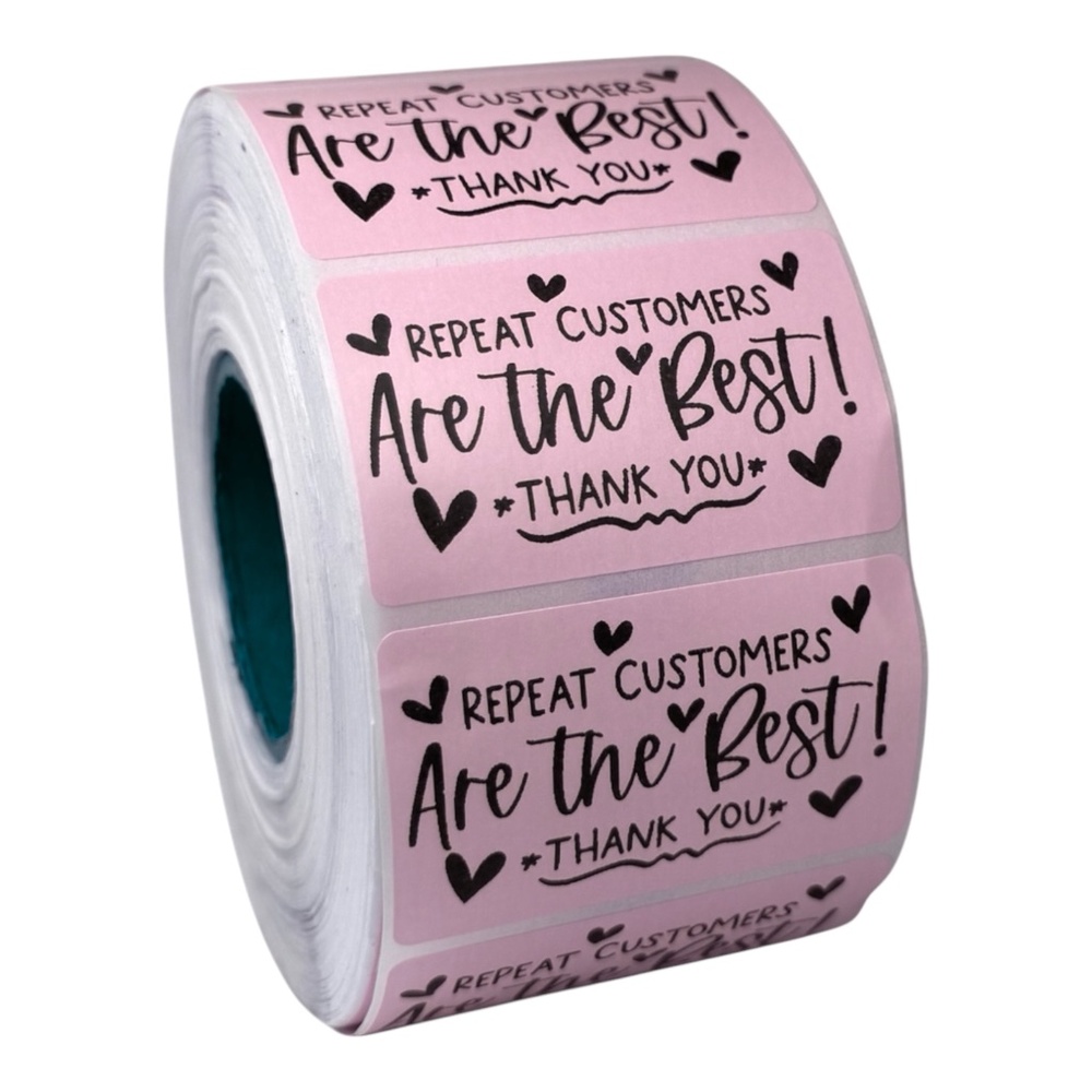 Repeat Customers are The Best Stickers,Thank You Sticker 8 COLORS TO CHOOSE FROM - Picture 9 of 9